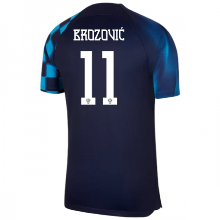 Billiga Fotbollströjor Kroatien Brozovic 11 Borta tröja WM 2022 Kortärmad